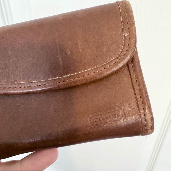 Coach Vintage Brown Leather Wallet & Key Case - Picture 2 of 16